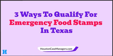 Emergency Food Stamps Texas Community Partner