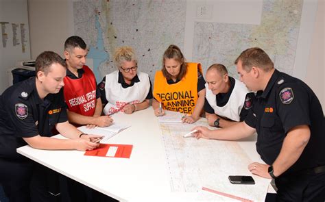 Emergency management team responding to a disaster