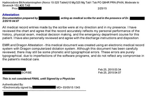 Example of an Emergency Medicine MDM Template