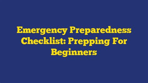 Emergency Preparedness FAQs