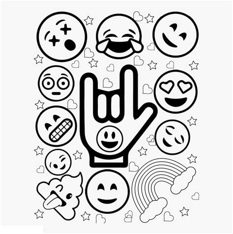 Emoji Coloring Pages Gallery 1