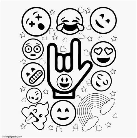 Emoji Coloring Pages Gallery 3