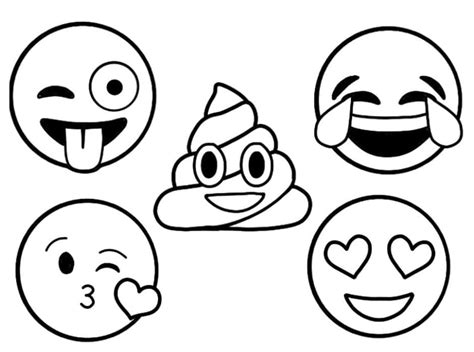 Emoji Coloring Pages Gallery 4