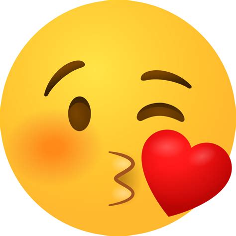 Kissing emoji printable face