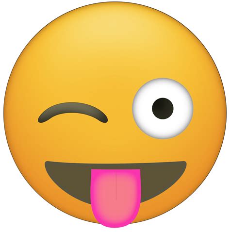 Tongue-out emoji printable face