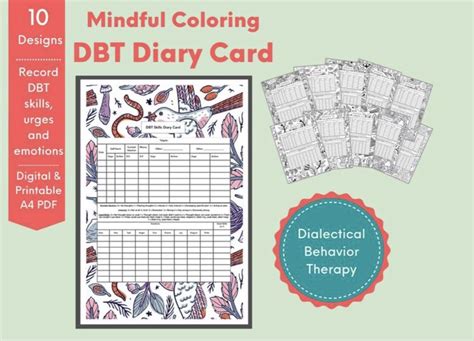 Emotional Regulation DBT Diary Card Template