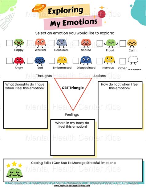 Emotional Regulation Worksheets for Adults