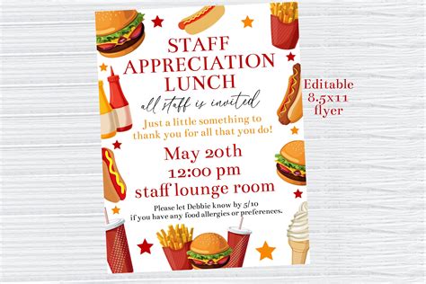 Employee Appreciation Lunch Flyer Template Download