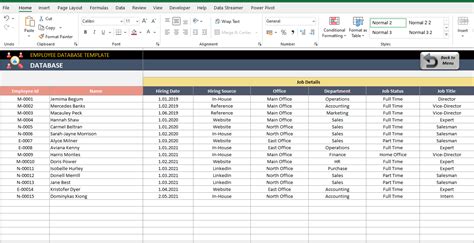 Employee Database Template