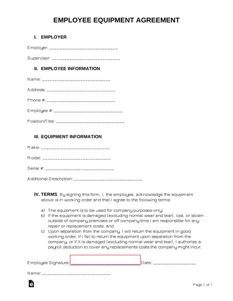 Employee Device Agreement Template