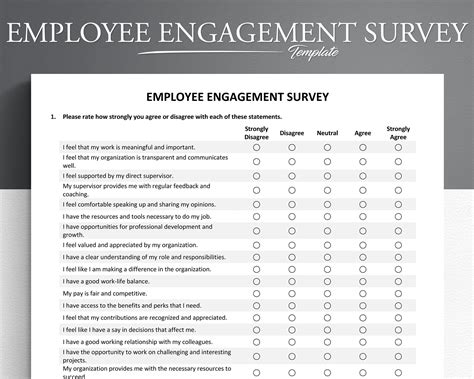 Employee Engagement Survey Template