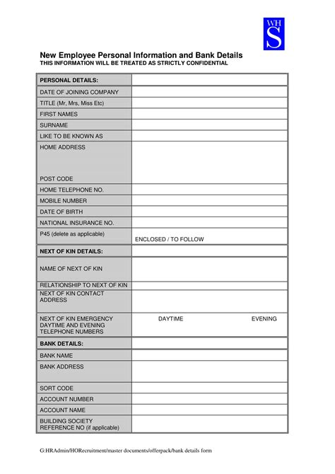 Employee Information Template Example