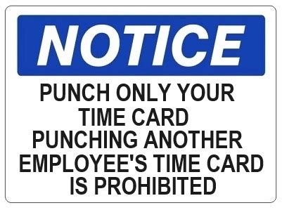 Employee Time-Off Punch Card Template in Word