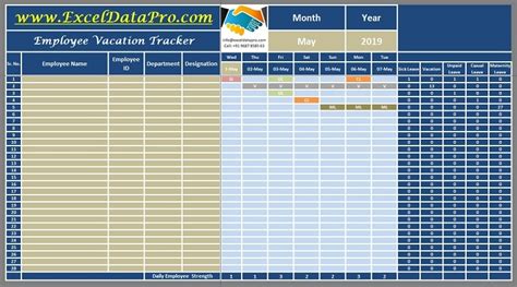 Employee vacation tracker Excel template advantages