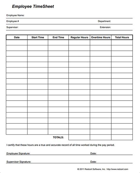 Google Sheets Employee Work Hours Example