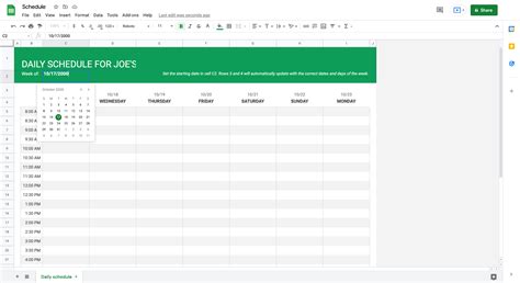 Employee Work Schedule Template Google Sheets