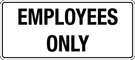 Employees Only Sign Design