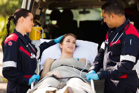 EMT providing patient care