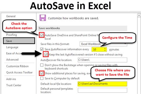 Enable Autosave in Excel