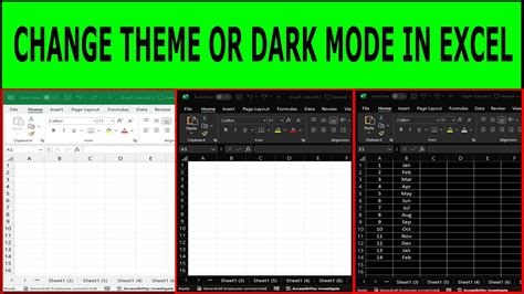 Enabling Dark Mode in Excel