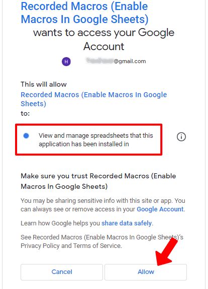 Enable Macros in Google Sheets