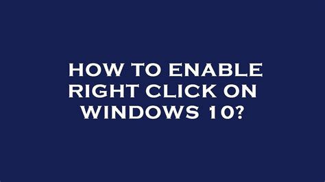 Enable right-click function in Excel settings