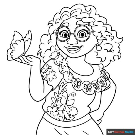 Encanto coloring page featuring Antonio and his animal friends