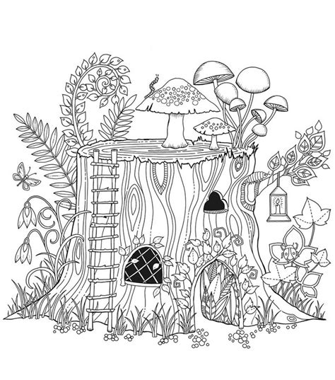 Enchanted forest coloring page gallery