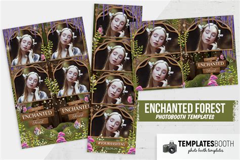 An enchanted forest photo booth template