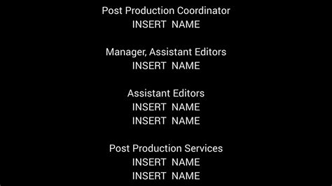 End Credits Template