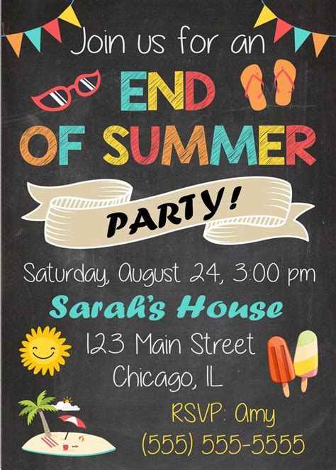 End of Summer Bash Invitation Template