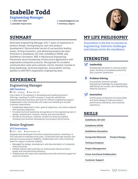 Engineering Manager Resume Example 10