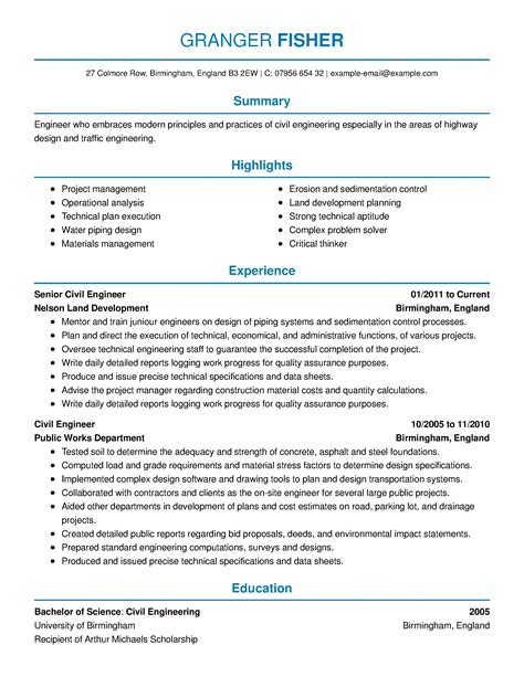 Example of a peer reviewing a resume