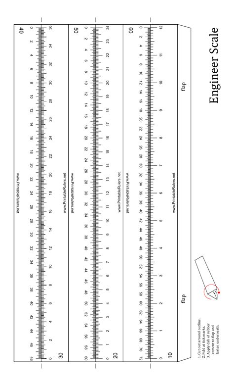 Engineering ruler template