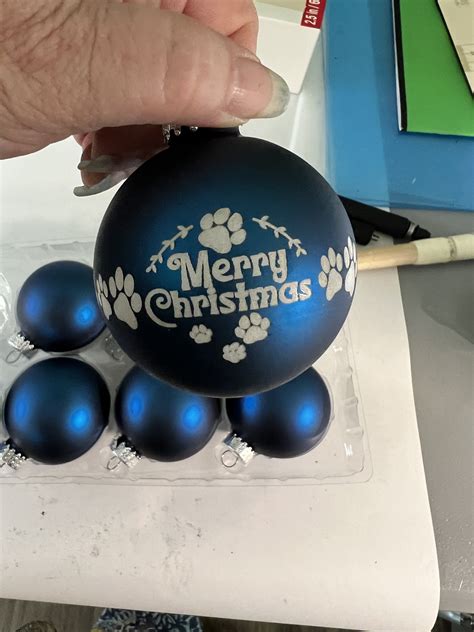 Engraved Glass Christmas Balls