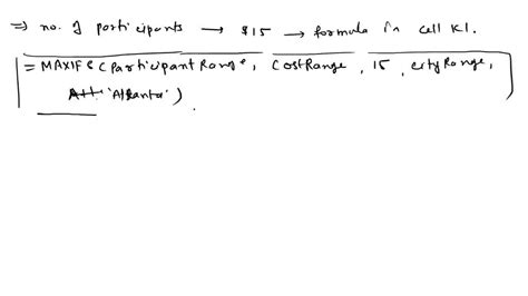 Entering a formula in cell K1