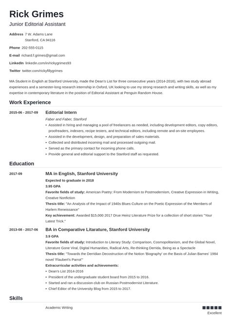 Entry-Level Resume Template for Students