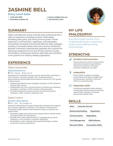 Entry-Level Sales Resume Template