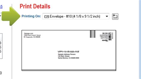 Example of a custom envelope size