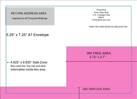 Example of Envelope Printing Template