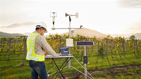 Physical scientist monitoring environmental data