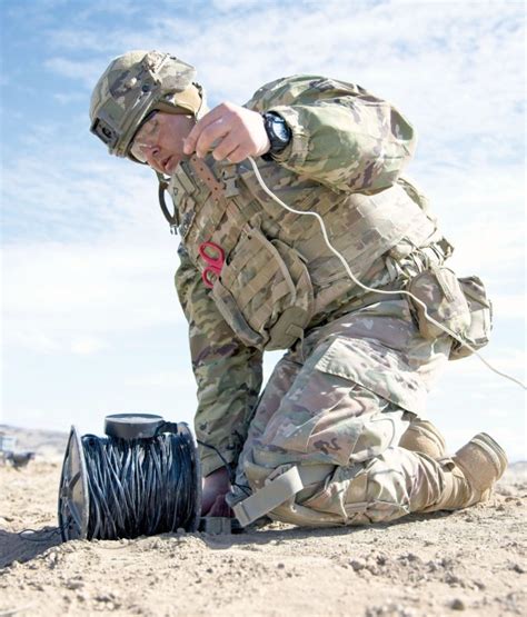 EOD technician with explosive materials detector