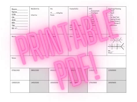 Epic Charting Template Example 4