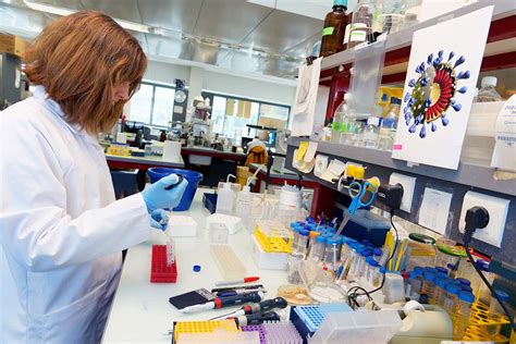 Epidemiologists in lab