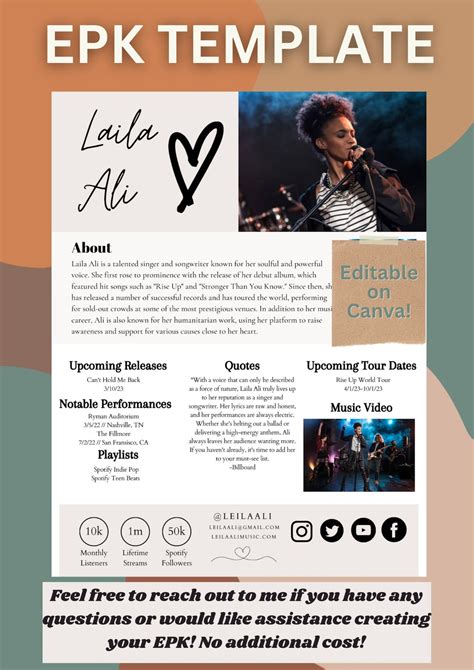 EPK Template Design