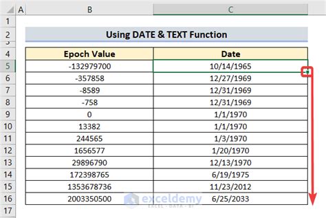 Epoch time conversion method 1