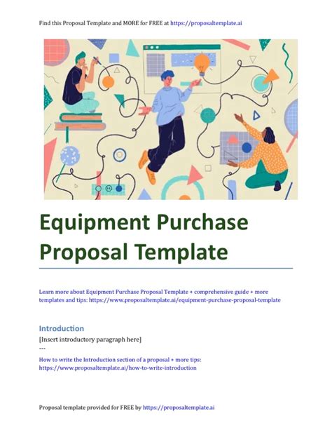 Equipment Purchase Proposal Template Word