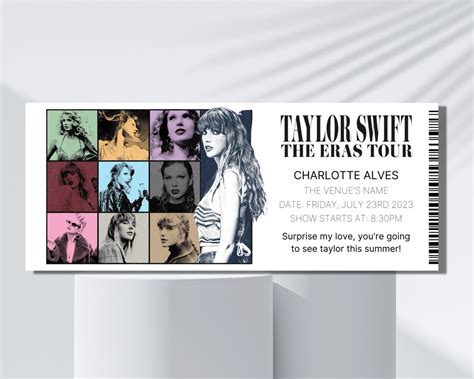 Eras Tour Ticket Template 2