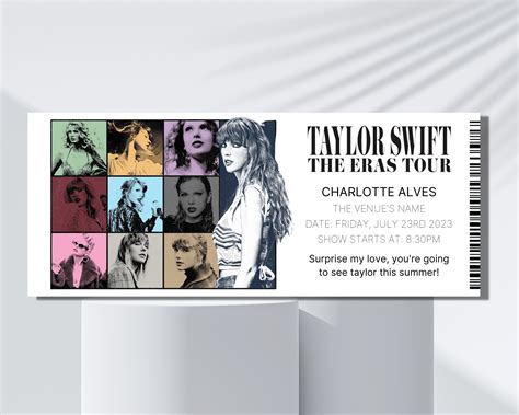 Eras Tour Ticket Template 3