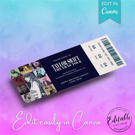 Eras Tour Ticket Template 7